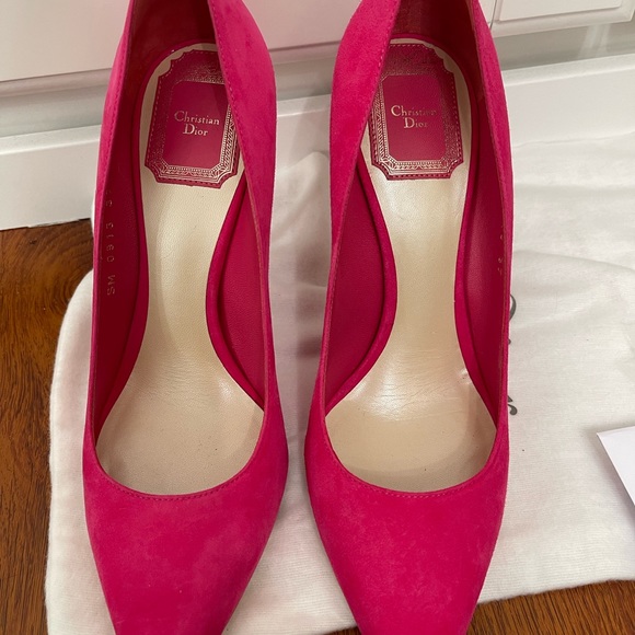 Christian Dior hot pink suede heels size 37 - Picture 4 of 16